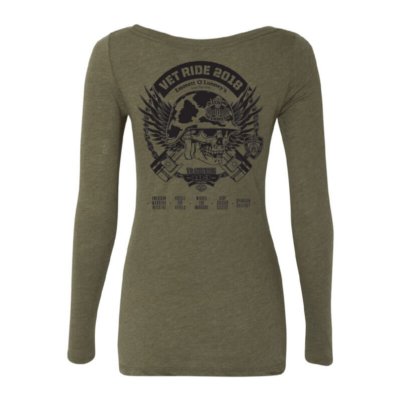 Wilkow Majority – 2018 Vet Ride Long Sleeve Tee – WOMEN’S - Image 2
