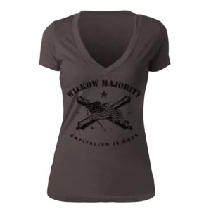 Capitalism is Boss T-Shirt – Women's Short Sleeve V Neck