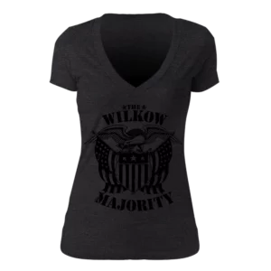 Wilkow Flag T-Shirt - Women's Short Sleeve V-Neck